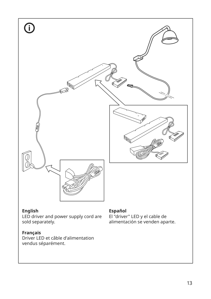 Assembly instructions for IKEA Tvaerdrag cabinet lighting black dimmable | Page 13 - IKEA TVÄRDRAG cabinet lighting 605.168.21