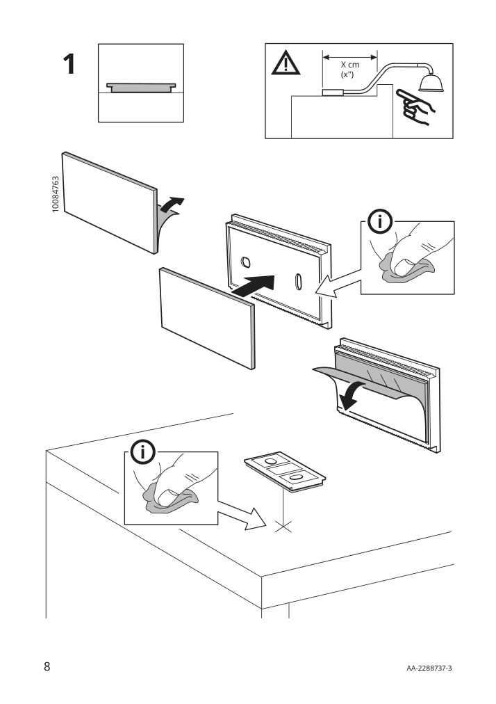 Assembly instructions for IKEA Tvaerdrag cabinet lighting black dimmable | Page 8 - IKEA TVÄRDRAG cabinet lighting 605.168.21