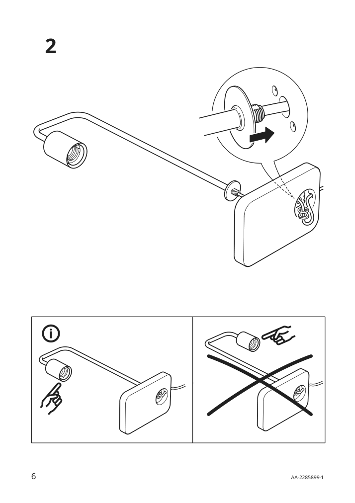 Assembly instructions for IKEA Tvaerhand table lamp black bamboo | Page 6 - IKEA TVÄRHAND table lamp 905.108.94