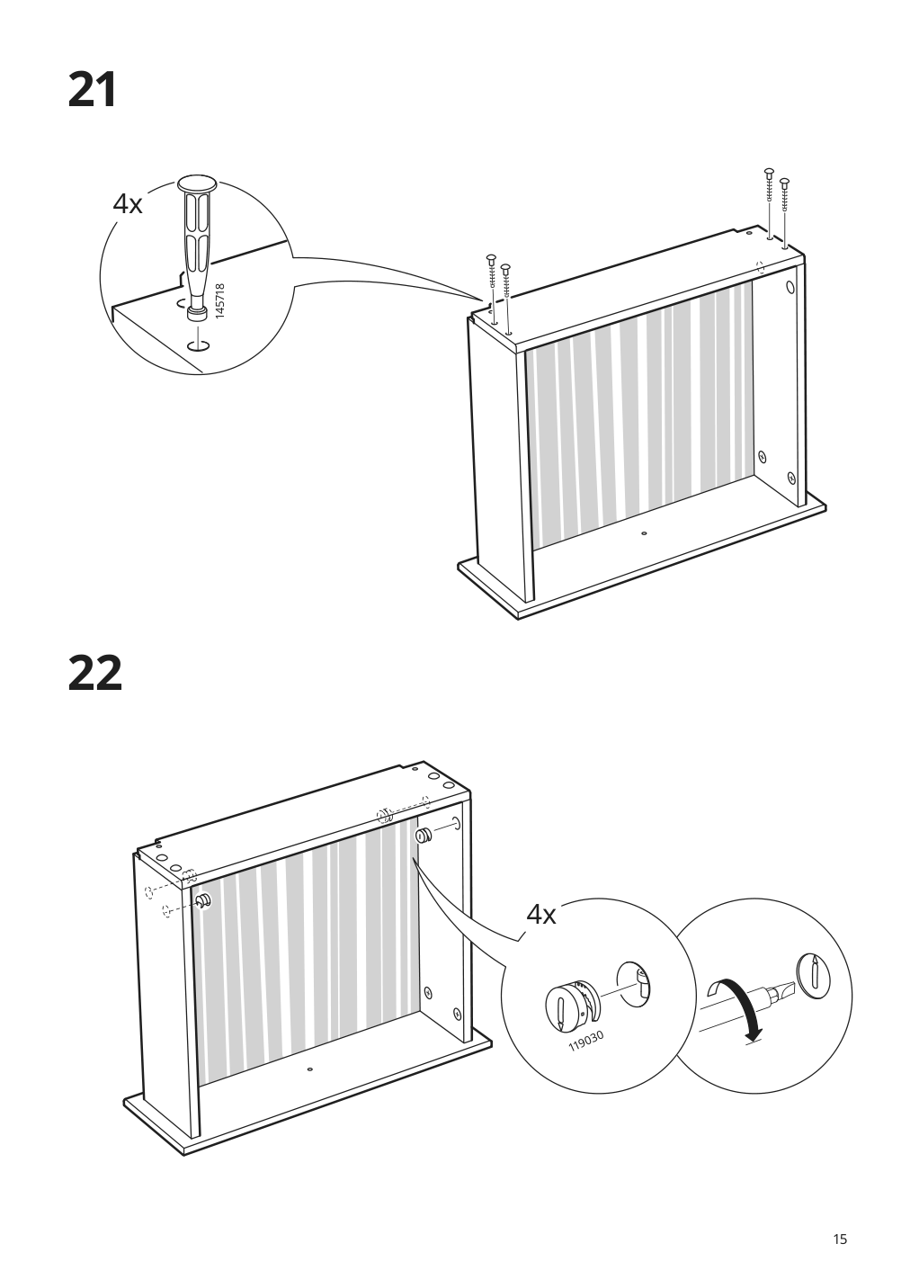 Assembly instructions for IKEA Tyssedal nightstand white | Page 15 - IKEA TYSSEDAL nightstand 702.999.59