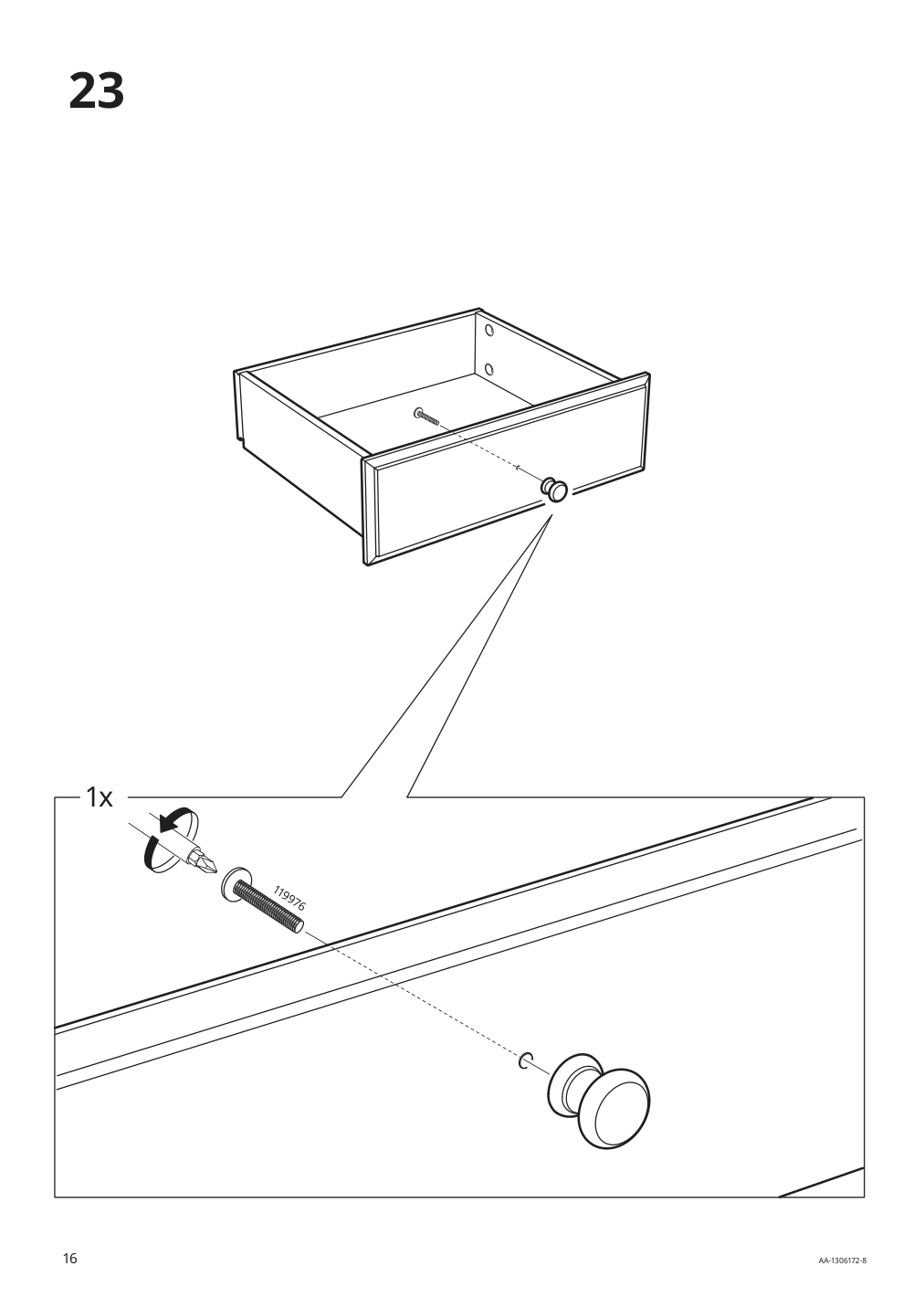 Assembly instructions for IKEA Tyssedal nightstand white | Page 16 - IKEA TYSSEDAL nightstand 702.999.59