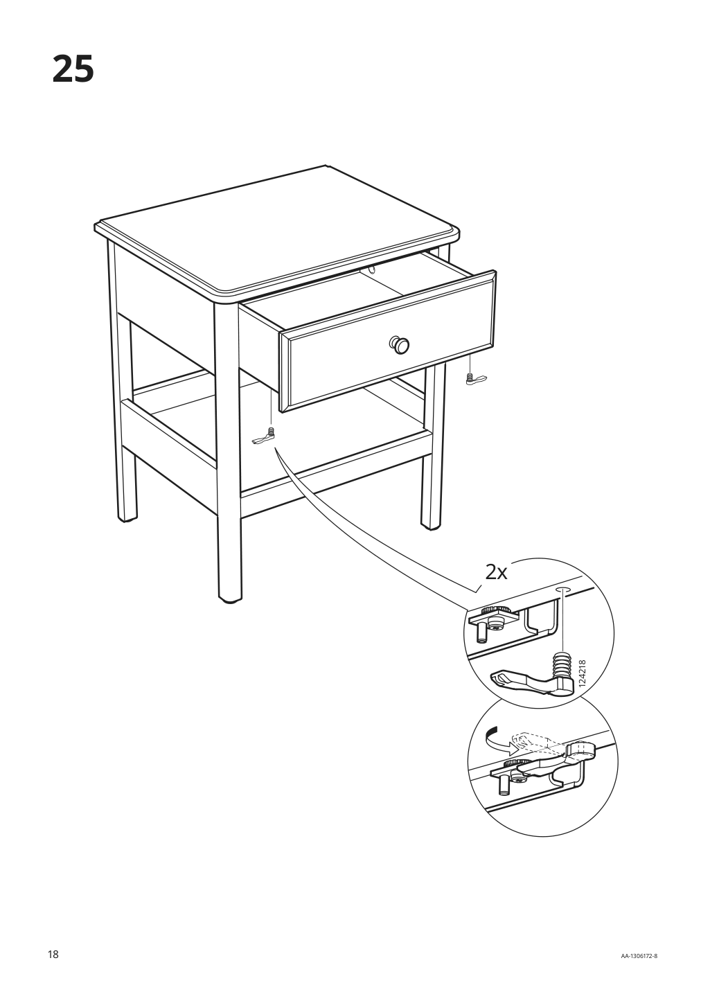 Assembly instructions for IKEA Tyssedal nightstand white | Page 18 - IKEA TYSSEDAL nightstand 702.999.59