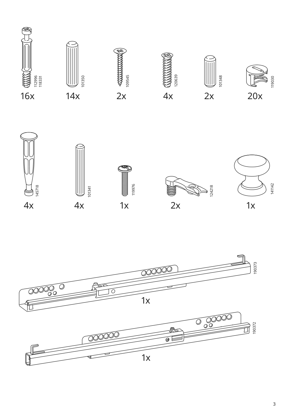 Assembly instructions for IKEA Tyssedal nightstand white | Page 3 - IKEA TYSSEDAL nightstand 702.999.59