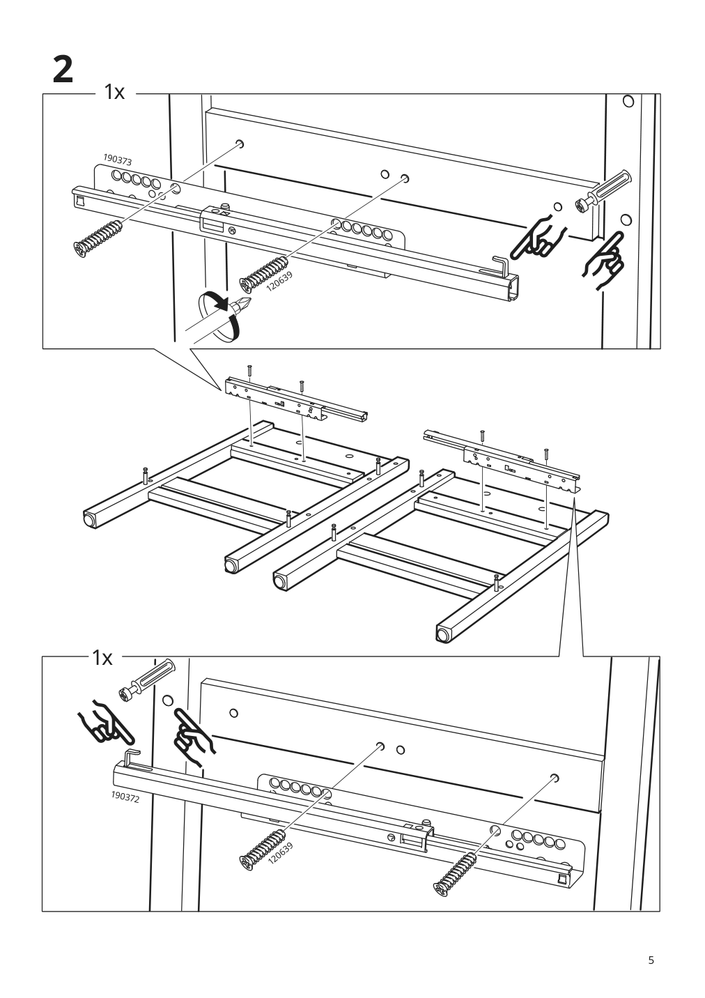 Assembly instructions for IKEA Tyssedal nightstand white | Page 5 - IKEA TYSSEDAL nightstand 702.999.59