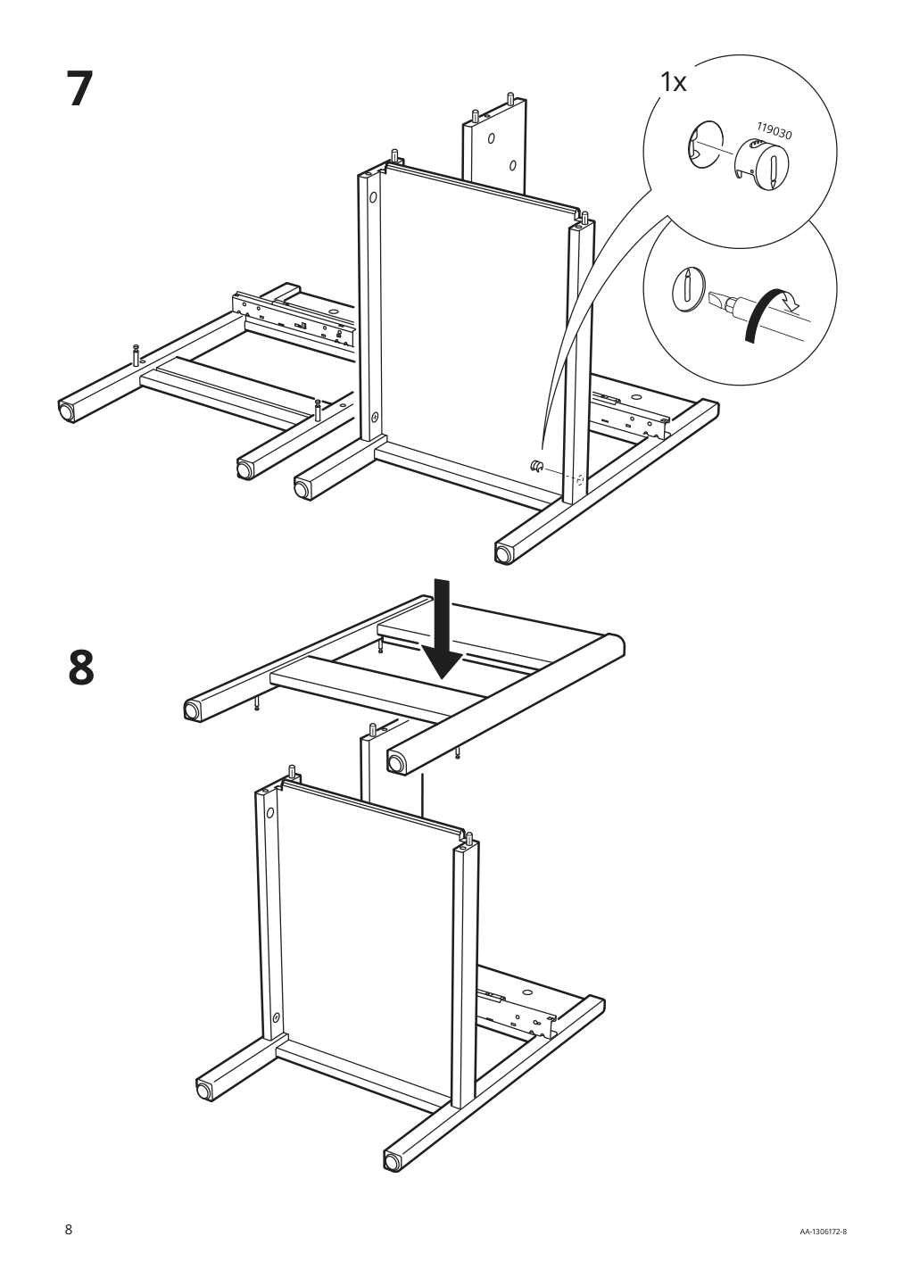 Assembly instructions for IKEA Tyssedal nightstand white | Page 8 - IKEA TYSSEDAL nightstand 702.999.59