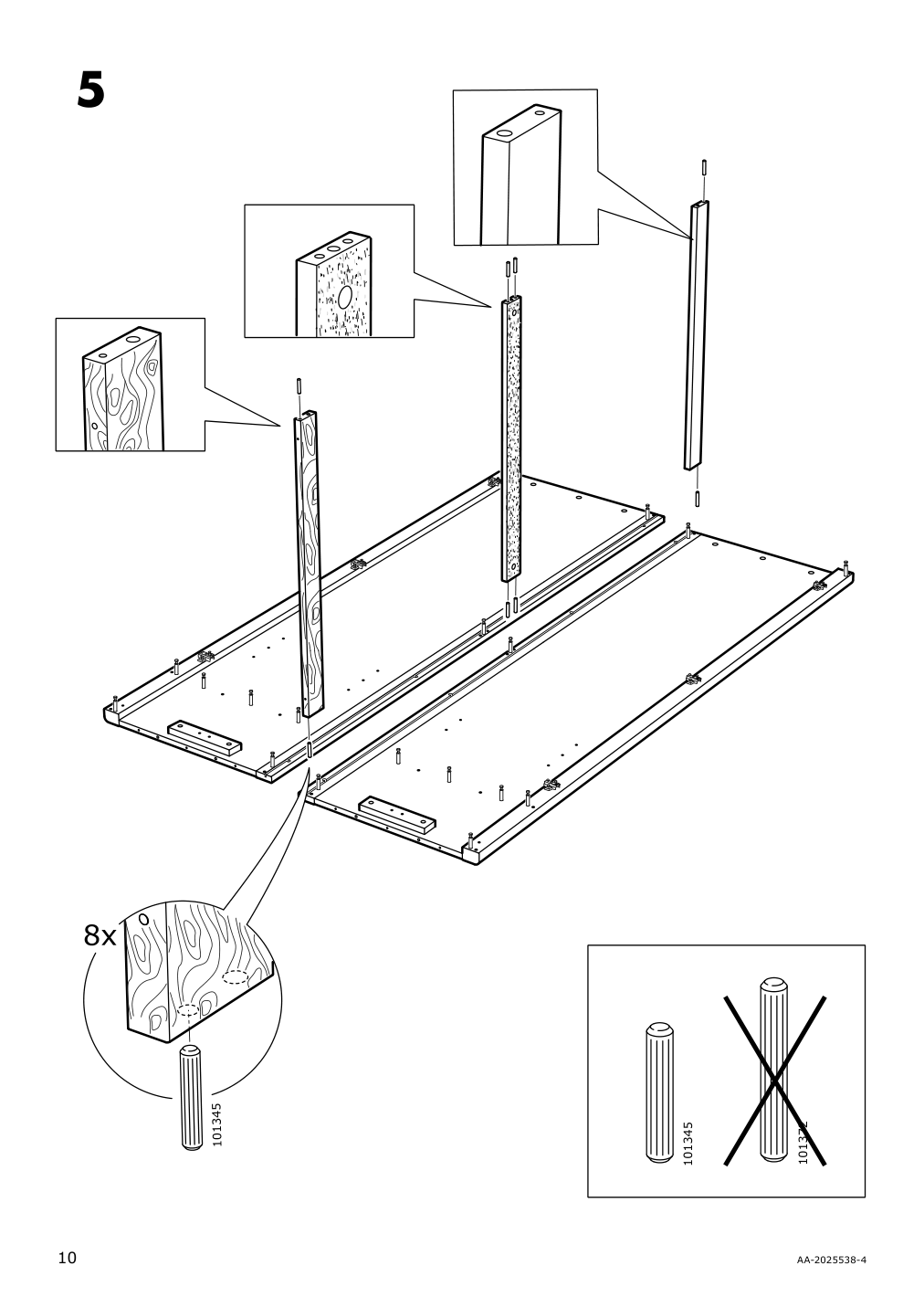 Assembly instructions for IKEA Tyssedal wardrobe white mirror glass | Page 10 - IKEA TYSSEDAL wardrobe 002.981.28