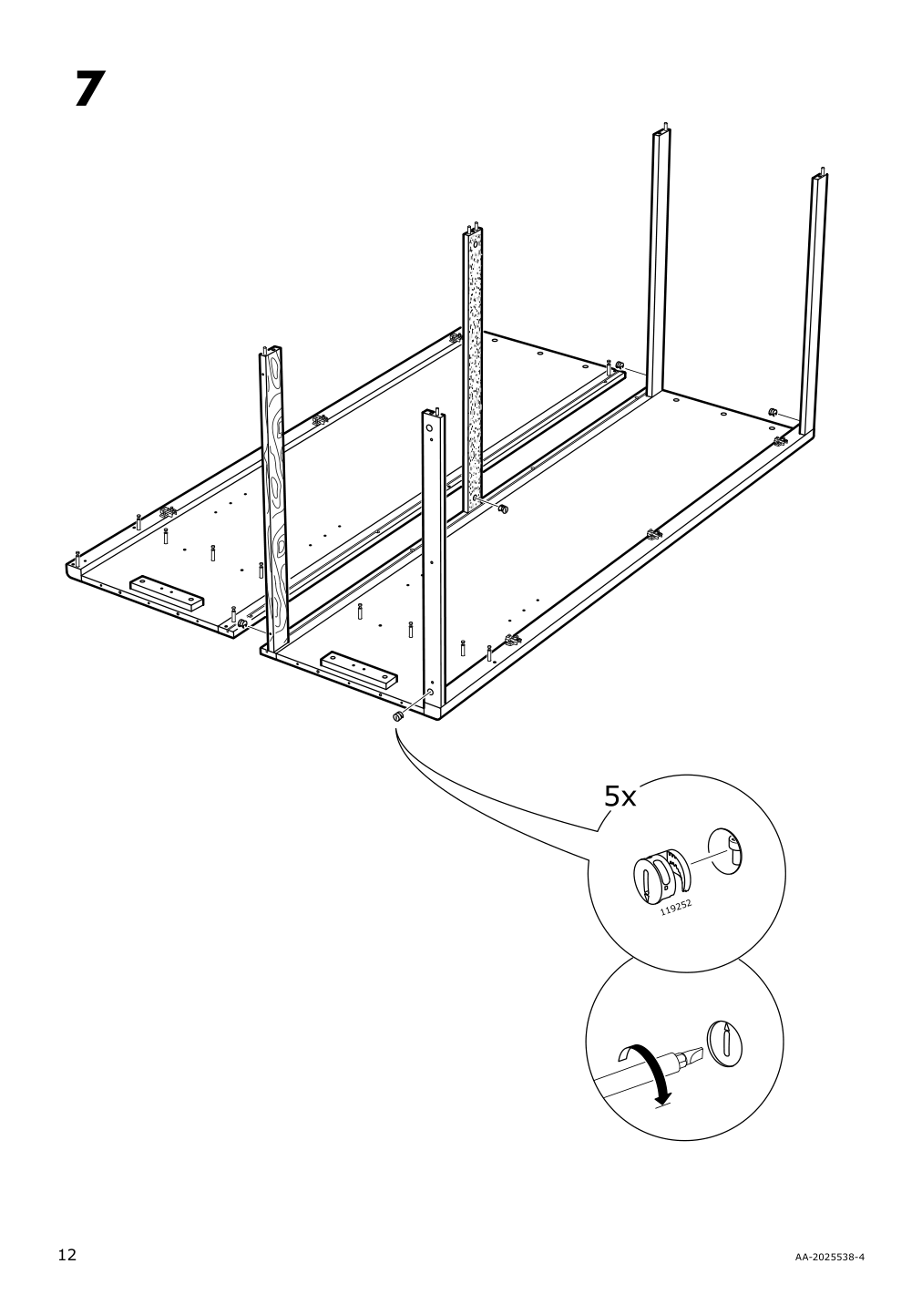 Assembly instructions for IKEA Tyssedal wardrobe white mirror glass | Page 12 - IKEA TYSSEDAL wardrobe 002.981.28