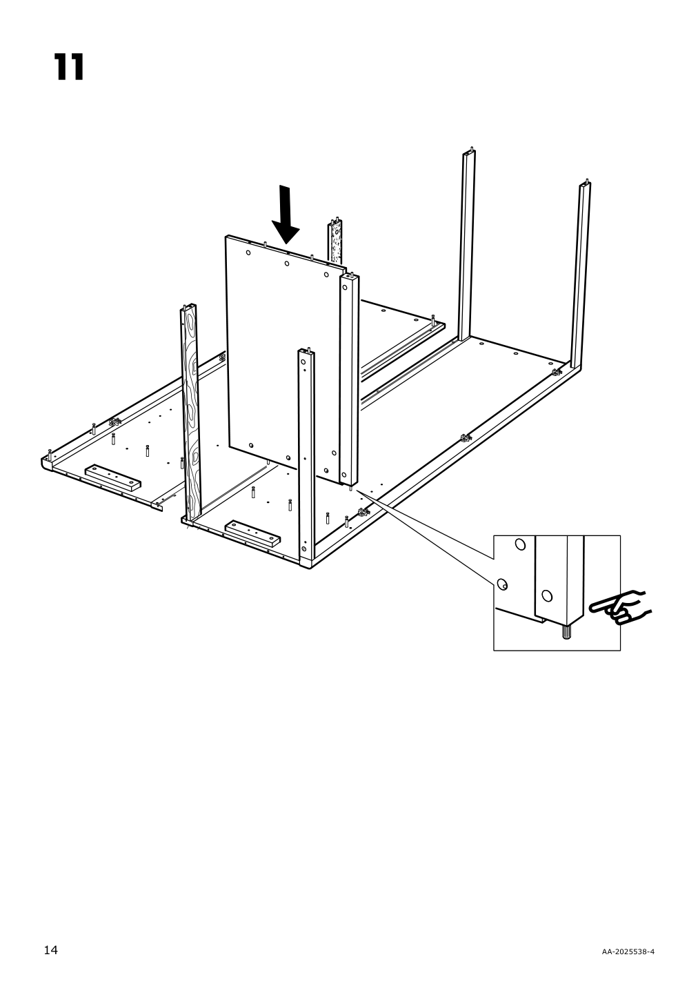 Assembly instructions for IKEA Tyssedal wardrobe white mirror glass | Page 14 - IKEA TYSSEDAL wardrobe 002.981.28