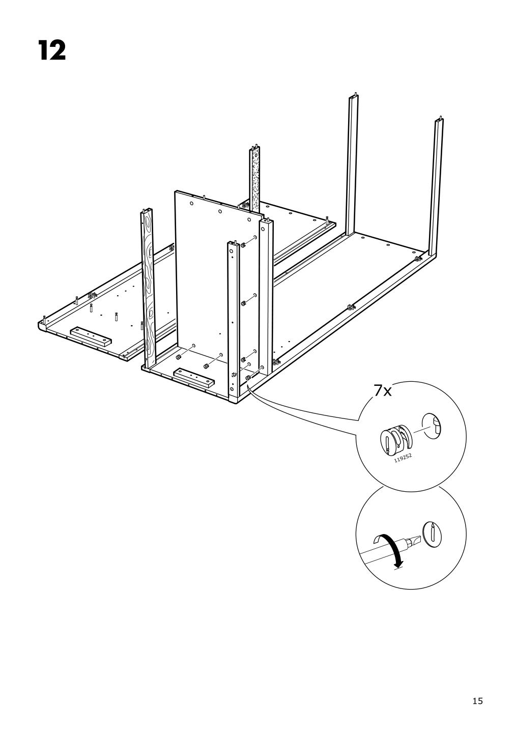 Assembly instructions for IKEA Tyssedal wardrobe white mirror glass | Page 15 - IKEA TYSSEDAL wardrobe 002.981.28