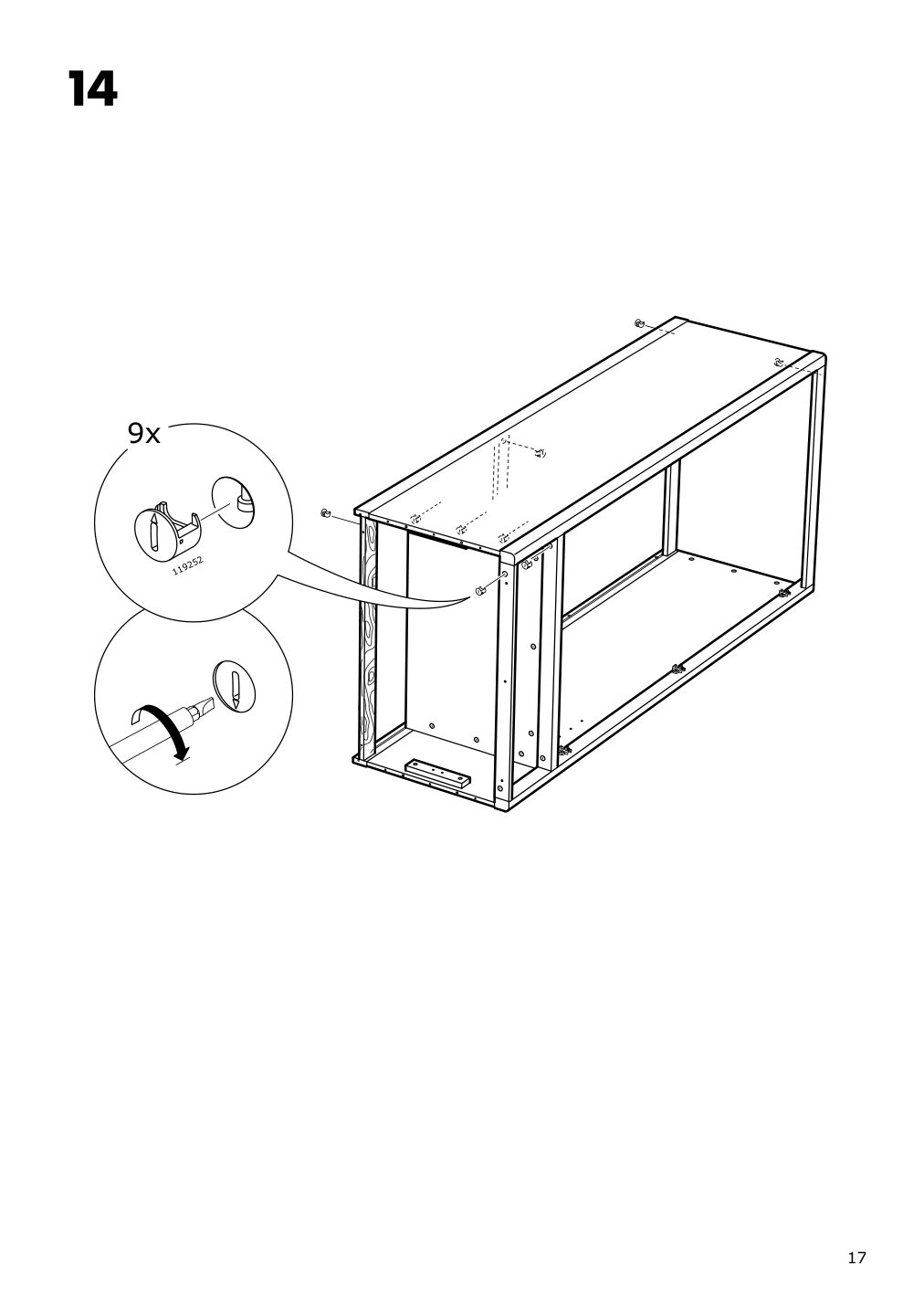 Assembly instructions for IKEA Tyssedal wardrobe white mirror glass | Page 17 - IKEA TYSSEDAL wardrobe 002.981.28