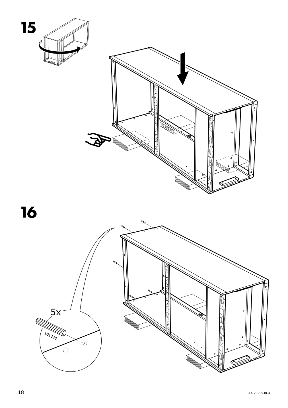 Assembly instructions for IKEA Tyssedal wardrobe white mirror glass | Page 18 - IKEA TYSSEDAL wardrobe 002.981.28