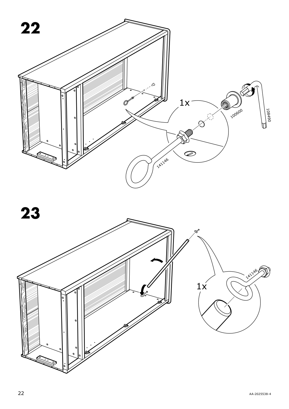 Assembly instructions for IKEA Tyssedal wardrobe white mirror glass | Page 22 - IKEA TYSSEDAL wardrobe 002.981.28