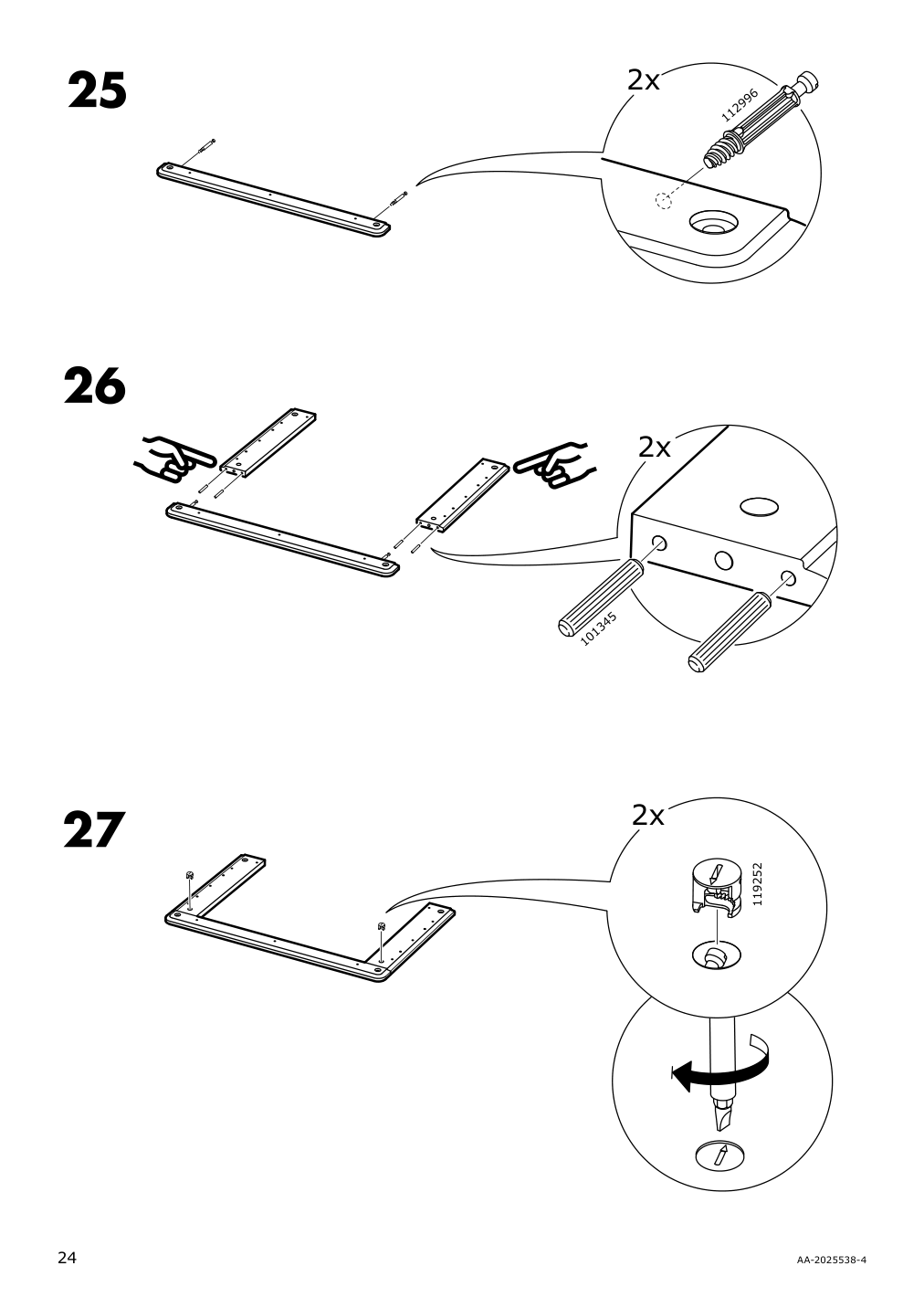 Assembly instructions for IKEA Tyssedal wardrobe white mirror glass | Page 24 - IKEA TYSSEDAL wardrobe 002.981.28