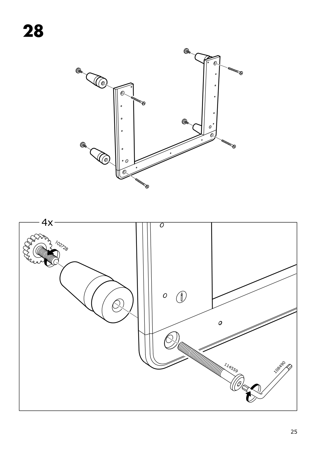 Assembly instructions for IKEA Tyssedal wardrobe white mirror glass | Page 25 - IKEA TYSSEDAL wardrobe 002.981.28