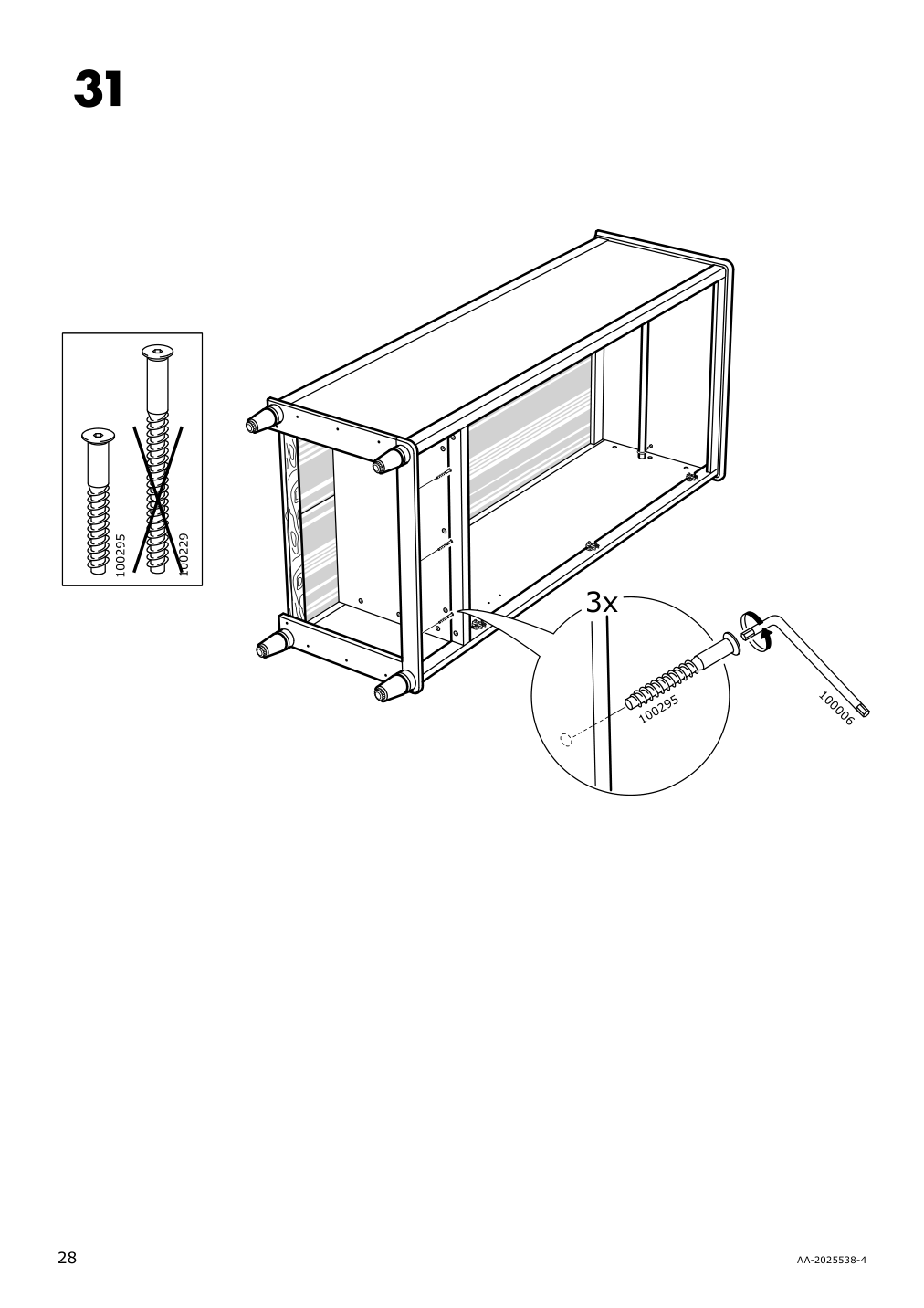 Assembly instructions for IKEA Tyssedal wardrobe white mirror glass | Page 28 - IKEA TYSSEDAL wardrobe 002.981.28