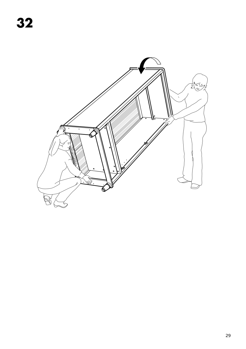 Assembly instructions for IKEA Tyssedal wardrobe white mirror glass | Page 29 - IKEA TYSSEDAL wardrobe 002.981.28