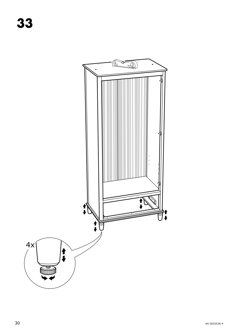 Assembly instructions for IKEA Tyssedal wardrobe white mirror glass | Page 30 - IKEA TYSSEDAL wardrobe 002.981.28