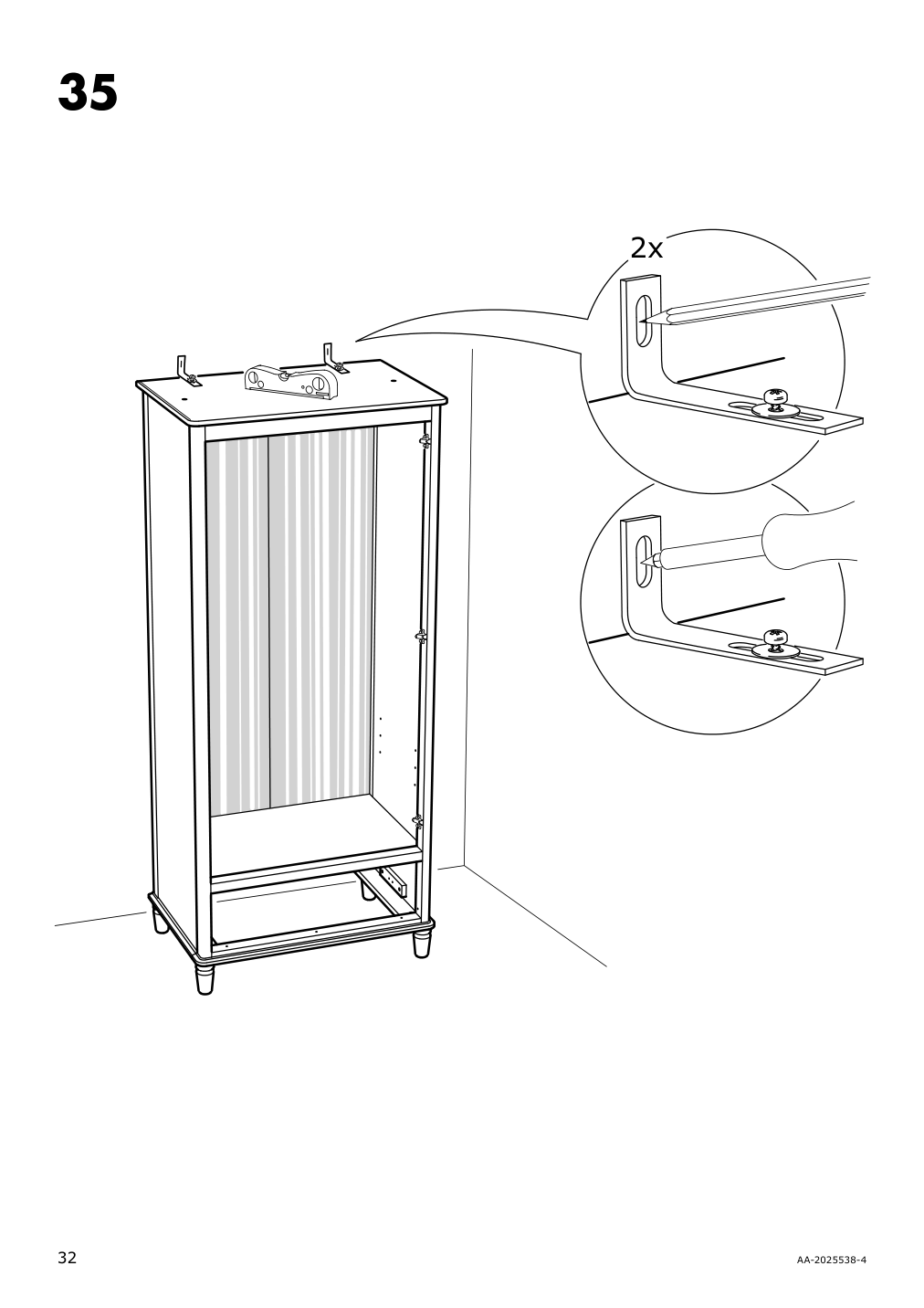 Assembly instructions for IKEA Tyssedal wardrobe white mirror glass | Page 32 - IKEA TYSSEDAL wardrobe 002.981.28