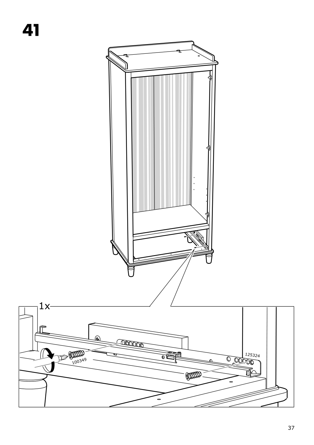 Assembly instructions for IKEA Tyssedal wardrobe white mirror glass | Page 37 - IKEA TYSSEDAL wardrobe 002.981.28