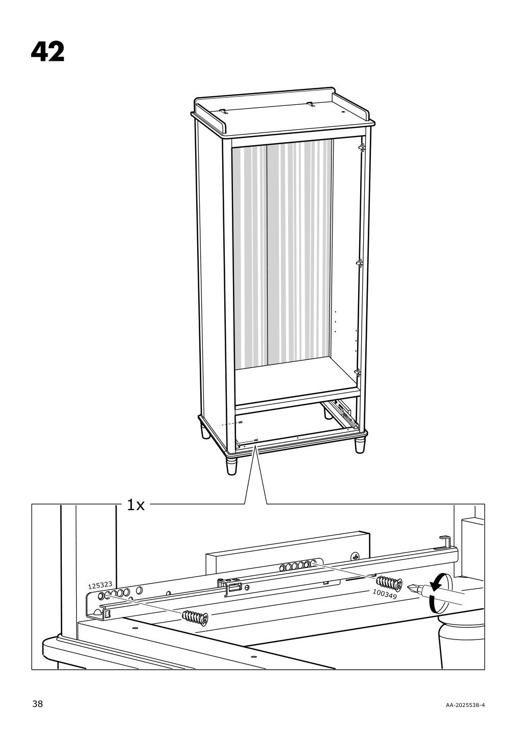 Assembly instructions for IKEA Tyssedal wardrobe white mirror glass | Page 38 - IKEA TYSSEDAL wardrobe 002.981.28