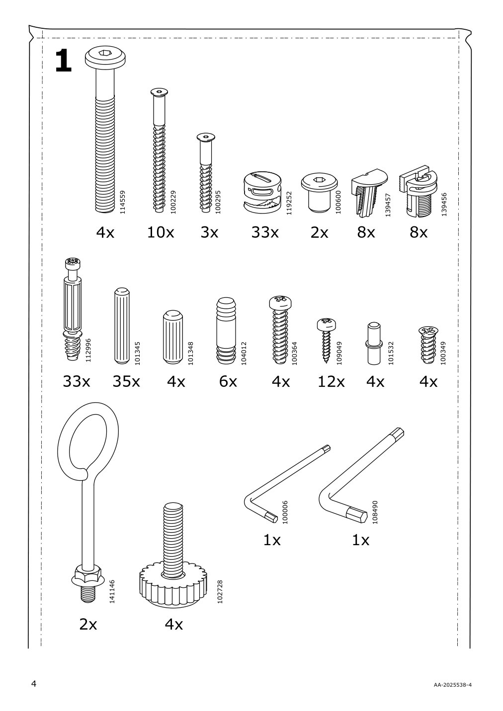 Assembly instructions for IKEA Tyssedal wardrobe white mirror glass | Page 4 - IKEA TYSSEDAL wardrobe 002.981.28