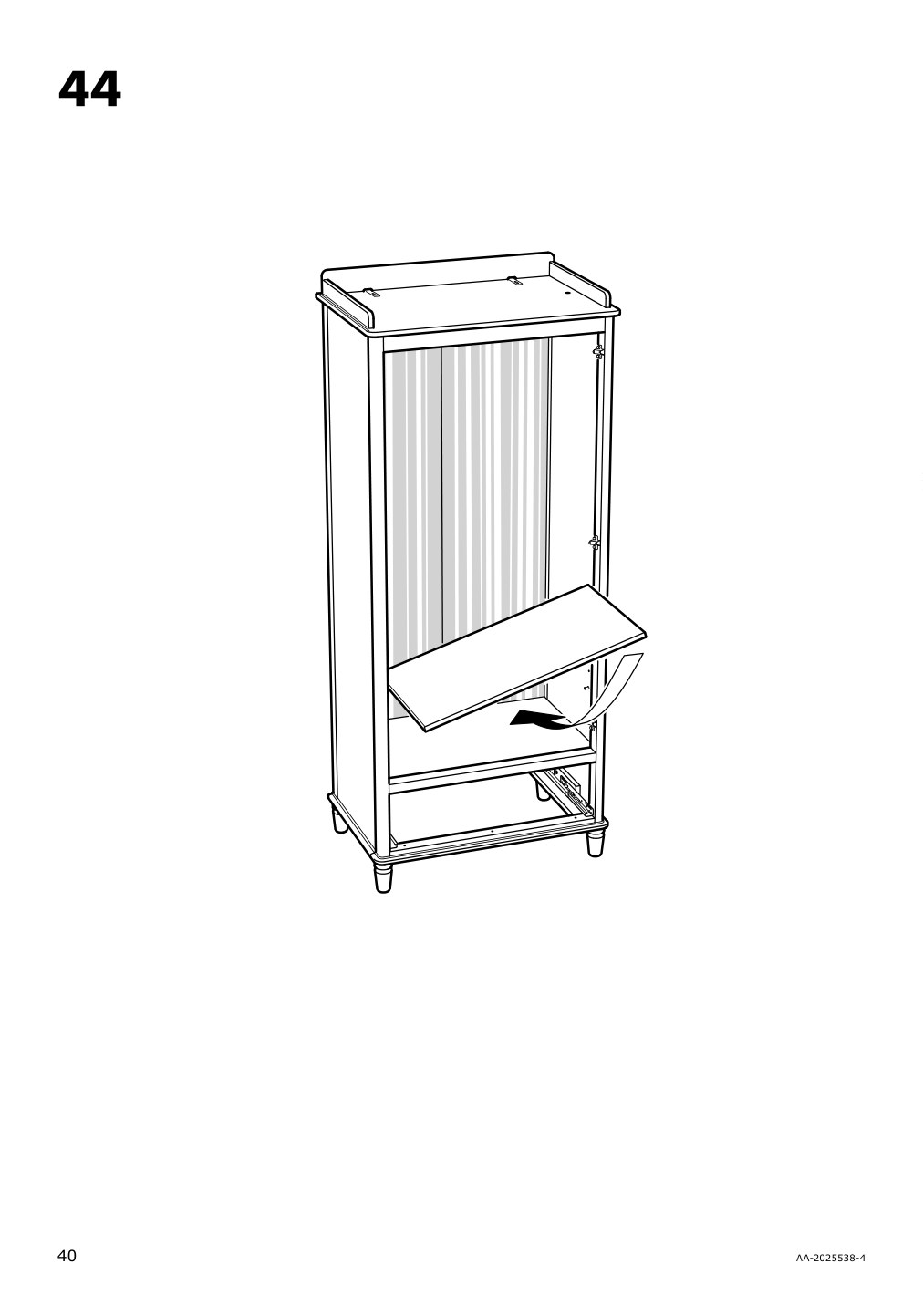 Assembly instructions for IKEA Tyssedal wardrobe white mirror glass | Page 40 - IKEA TYSSEDAL wardrobe 002.981.28