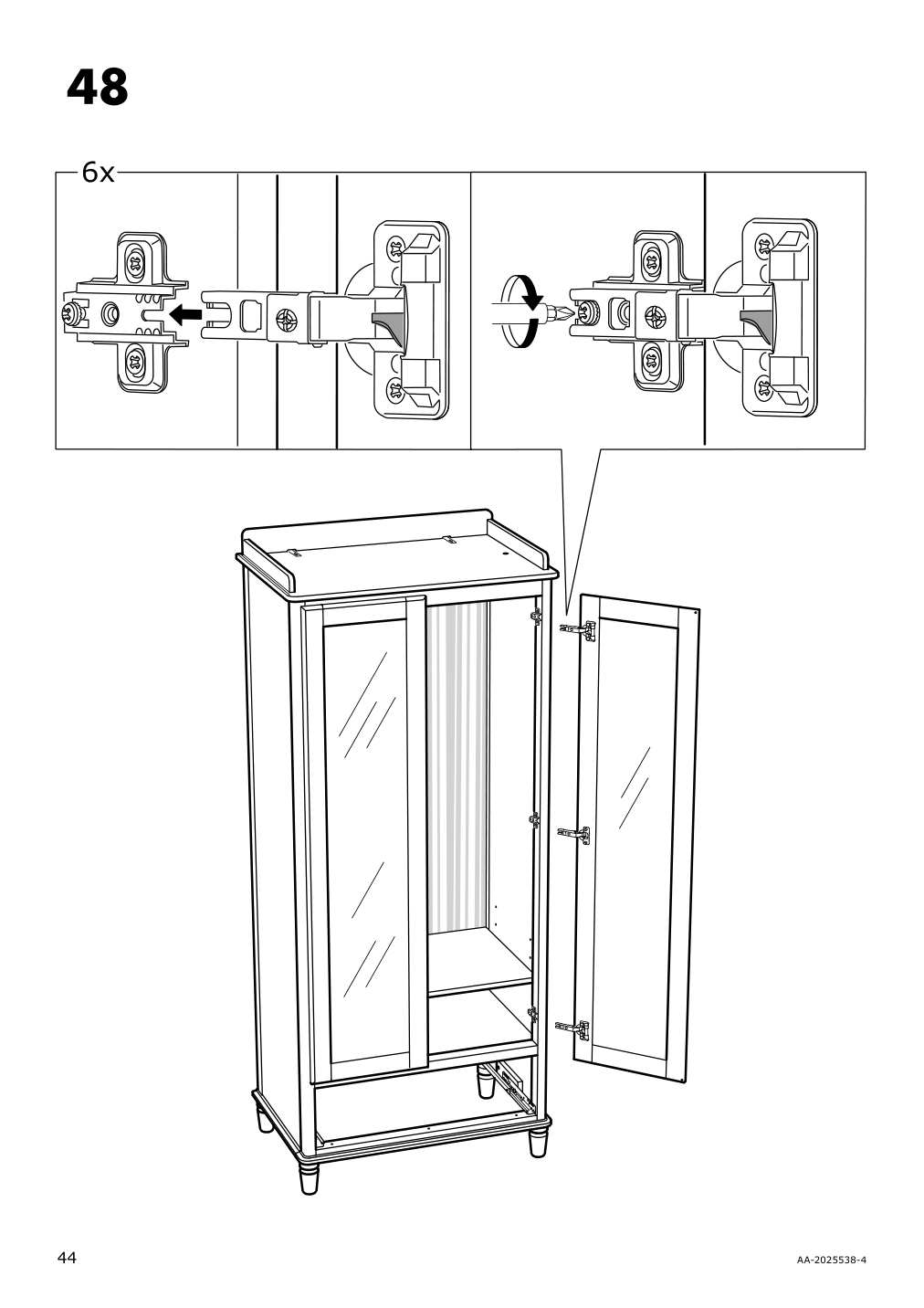 Assembly instructions for IKEA Tyssedal wardrobe white mirror glass | Page 44 - IKEA TYSSEDAL wardrobe 002.981.28