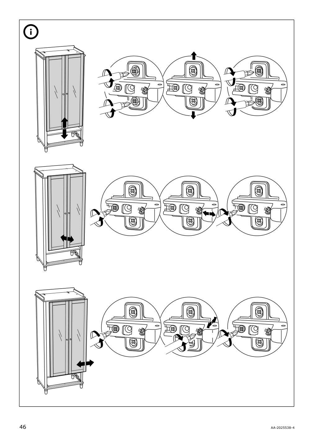 Assembly instructions for IKEA Tyssedal wardrobe white mirror glass | Page 46 - IKEA TYSSEDAL wardrobe 002.981.28