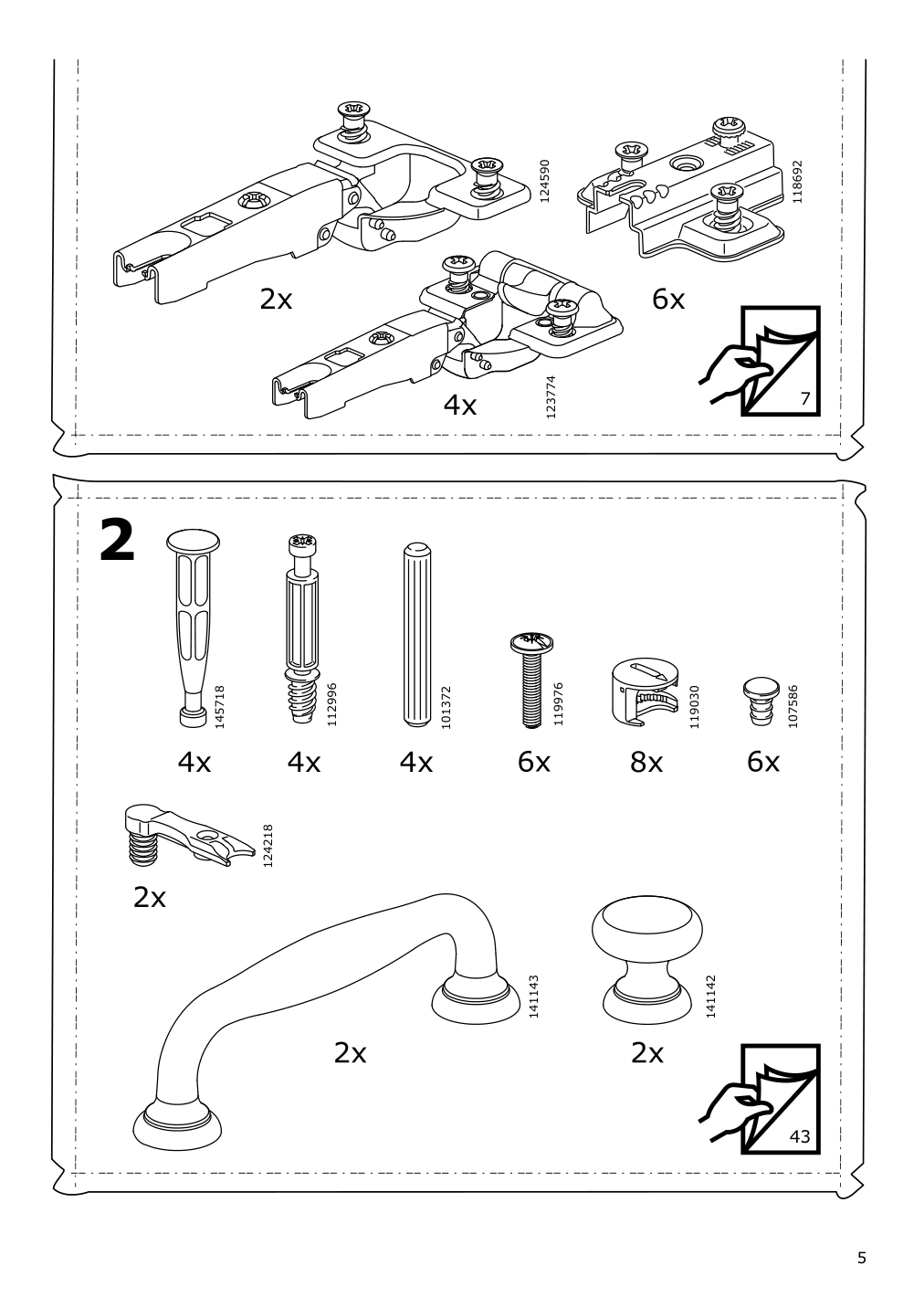 Assembly instructions for IKEA Tyssedal wardrobe white mirror glass | Page 5 - IKEA TYSSEDAL wardrobe 002.981.28