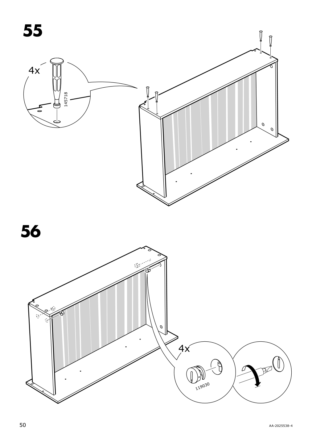 Assembly instructions for IKEA Tyssedal wardrobe white mirror glass | Page 50 - IKEA TYSSEDAL wardrobe 002.981.28