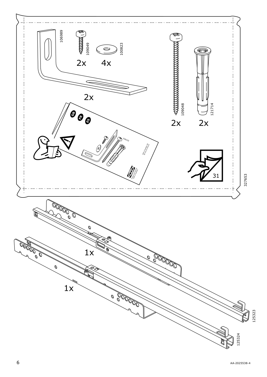 Assembly instructions for IKEA Tyssedal wardrobe white mirror glass | Page 6 - IKEA TYSSEDAL wardrobe 002.981.28