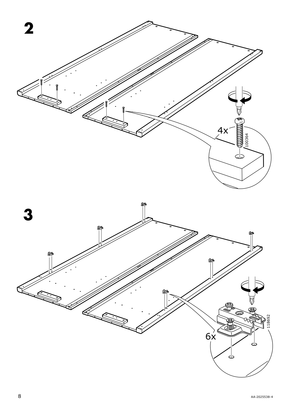 Assembly instructions for IKEA Tyssedal wardrobe white mirror glass | Page 8 - IKEA TYSSEDAL wardrobe 002.981.28