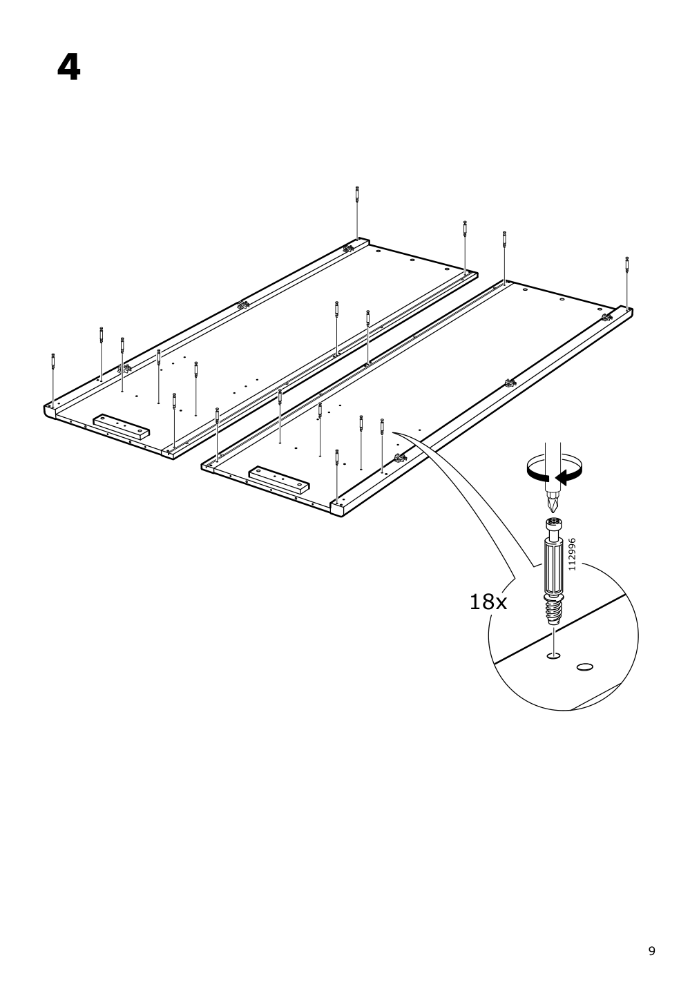 Assembly instructions for IKEA Tyssedal wardrobe white mirror glass | Page 9 - IKEA TYSSEDAL wardrobe 002.981.28