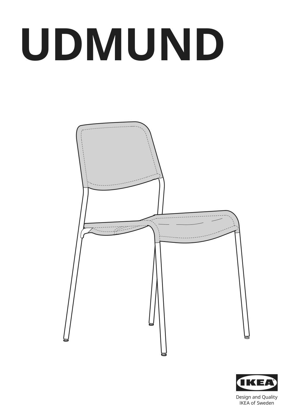 Assembly instructions for IKEA Udmund chair brown viarp beige brown | Page 1 - IKEA STRANDTORP / UDMUND table and 8 chairs 494.829.93