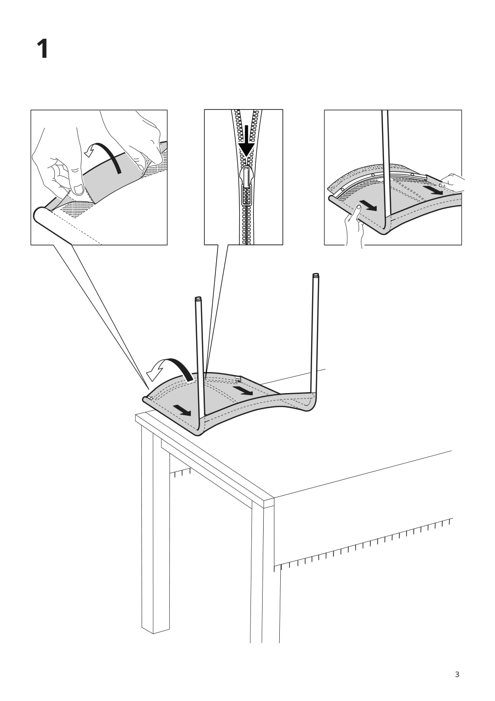 Assembly instructions for IKEA Udmund chair brown viarp beige brown | Page 3 - IKEA STRANDTORP / UDMUND table and 8 chairs 494.829.93