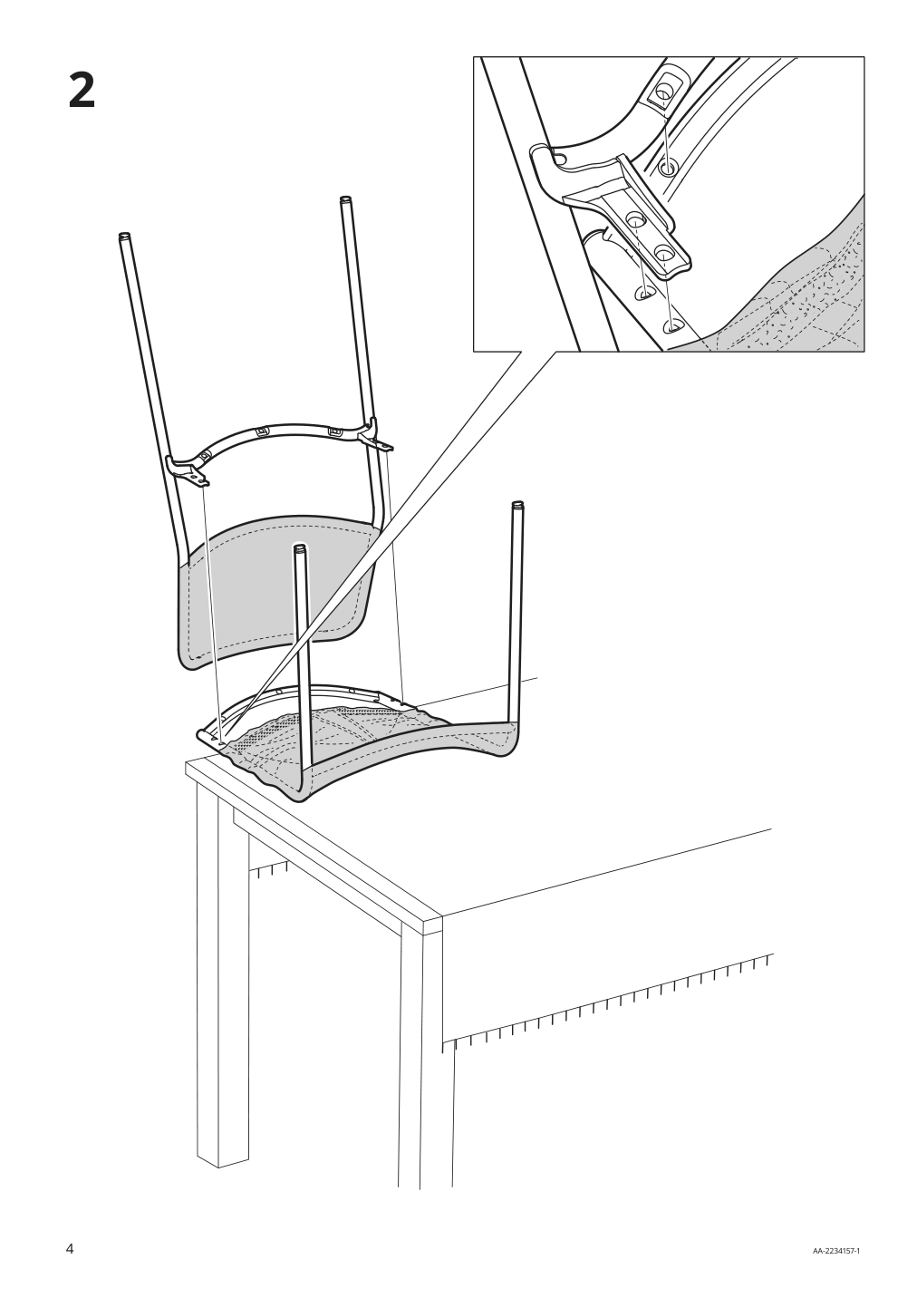 Assembly instructions for IKEA Udmund chair brown viarp beige brown | Page 4 - IKEA STRANDTORP / UDMUND table and 8 chairs 494.829.93