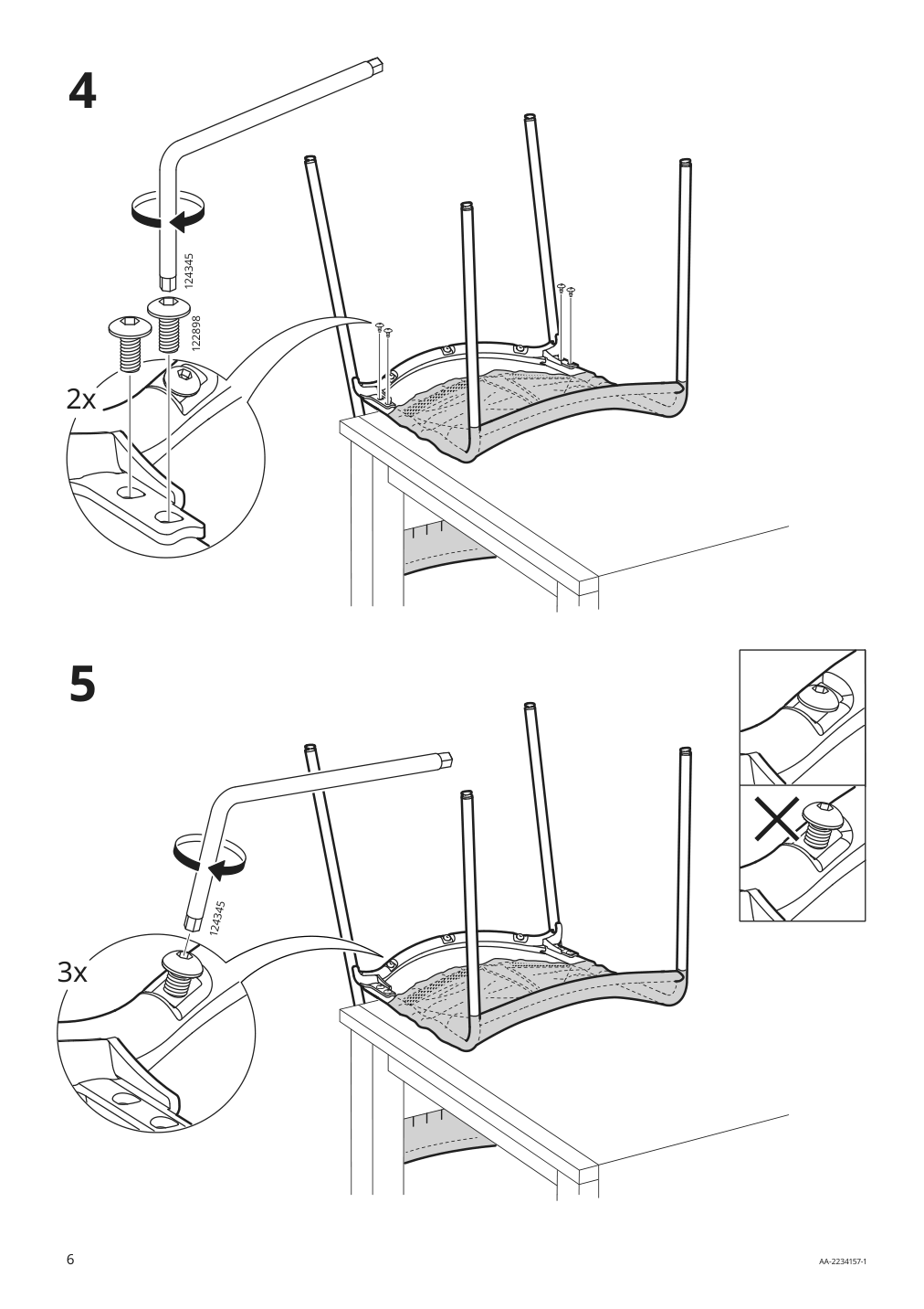 Assembly instructions for IKEA Udmund chair brown viarp beige brown | Page 6 - IKEA STRANDTORP / UDMUND table and 8 chairs 494.829.93