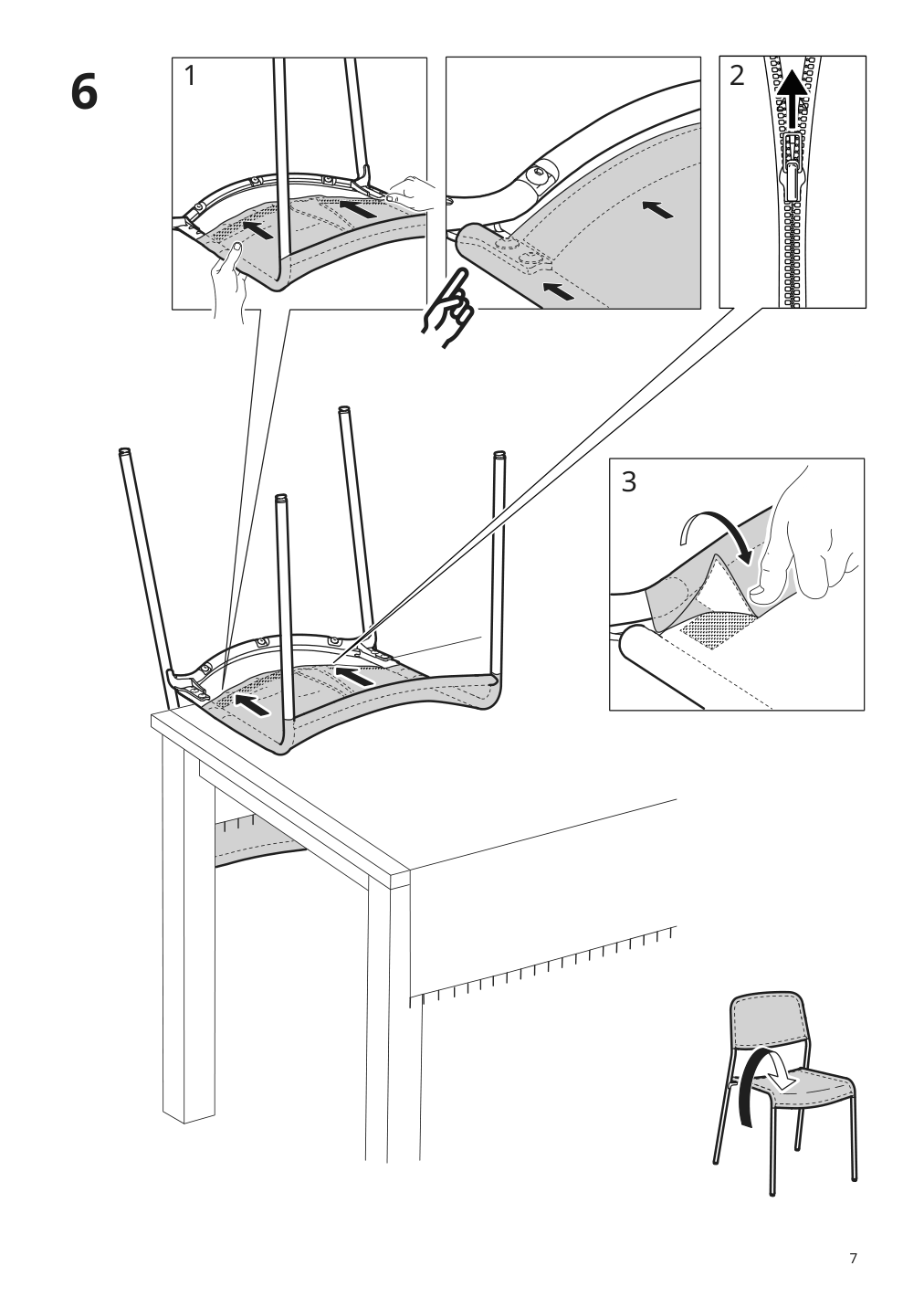 Assembly instructions for IKEA Udmund chair brown viarp beige brown | Page 7 - IKEA STRANDTORP / UDMUND table and 8 chairs 494.829.93