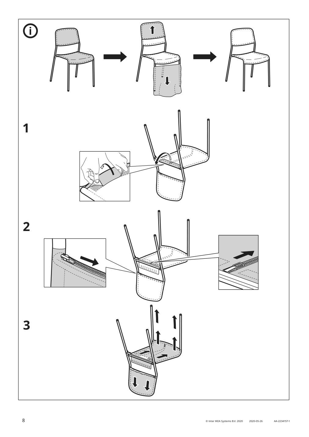 Assembly instructions for IKEA Udmund chair brown viarp beige brown | Page 8 - IKEA STRANDTORP / UDMUND table and 8 chairs 494.829.93