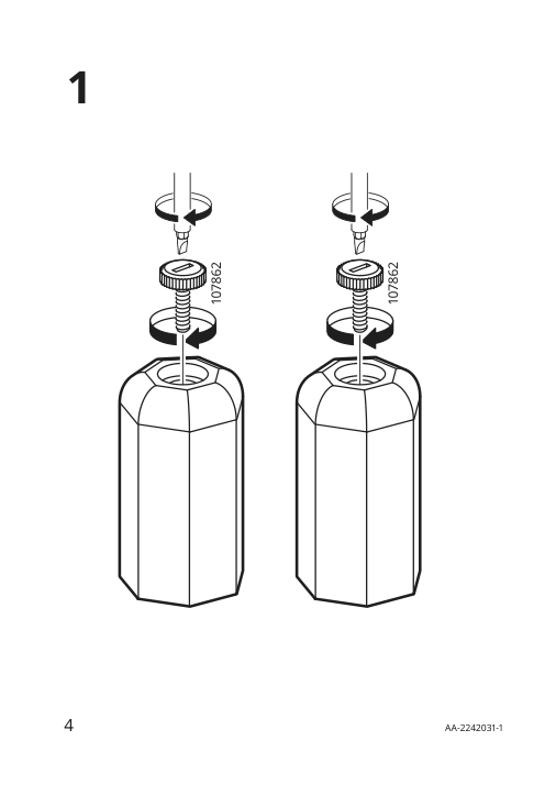 Assembly instructions for IKEA Ullarp leg oak | Page 4 - IKEA ULLARP leg 504.899.22