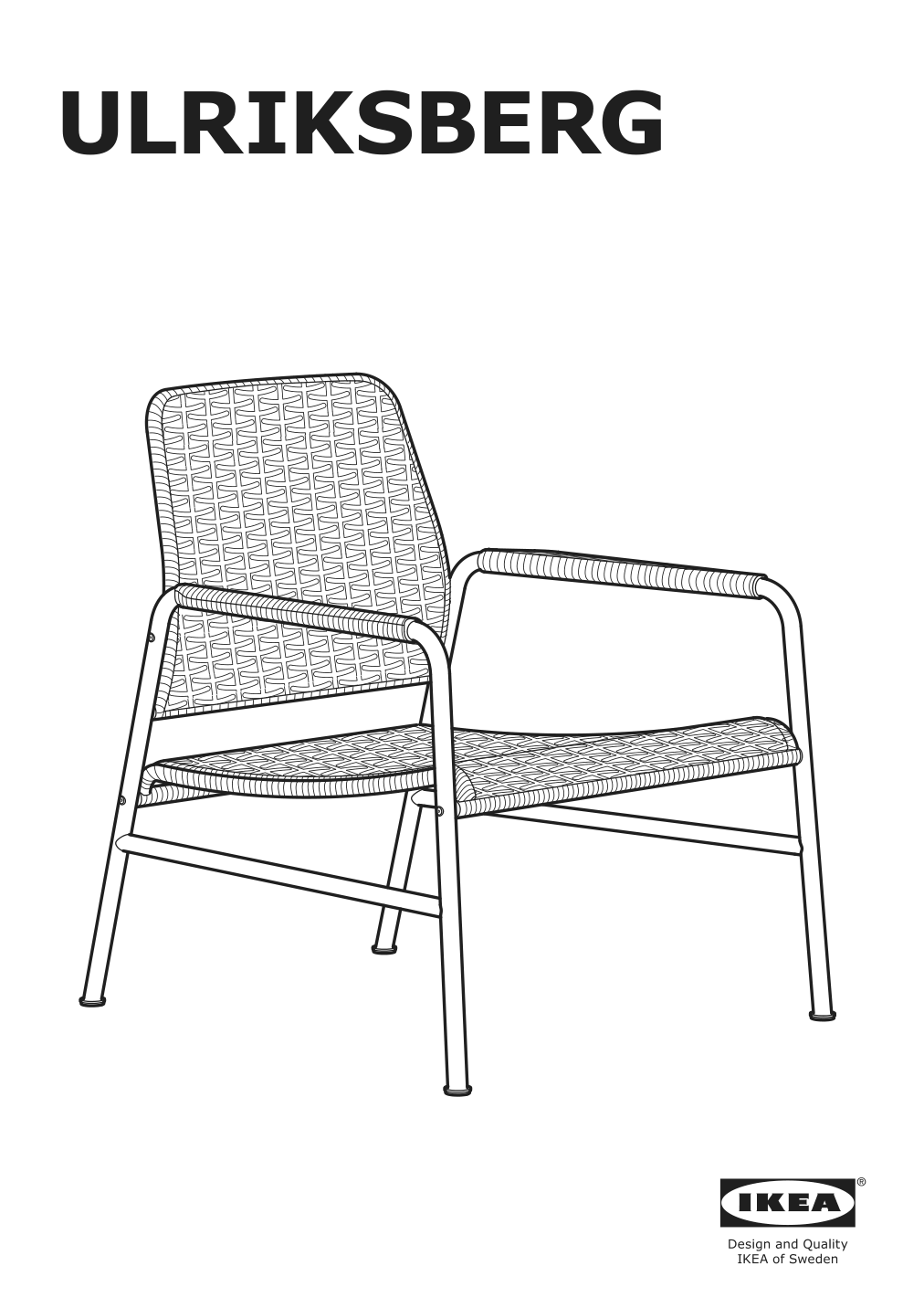 Assembly instructions for IKEA Ulriksberg armchair rattan anthracite | Page 1 - IKEA ULRIKSBERG armchair 904.343.10