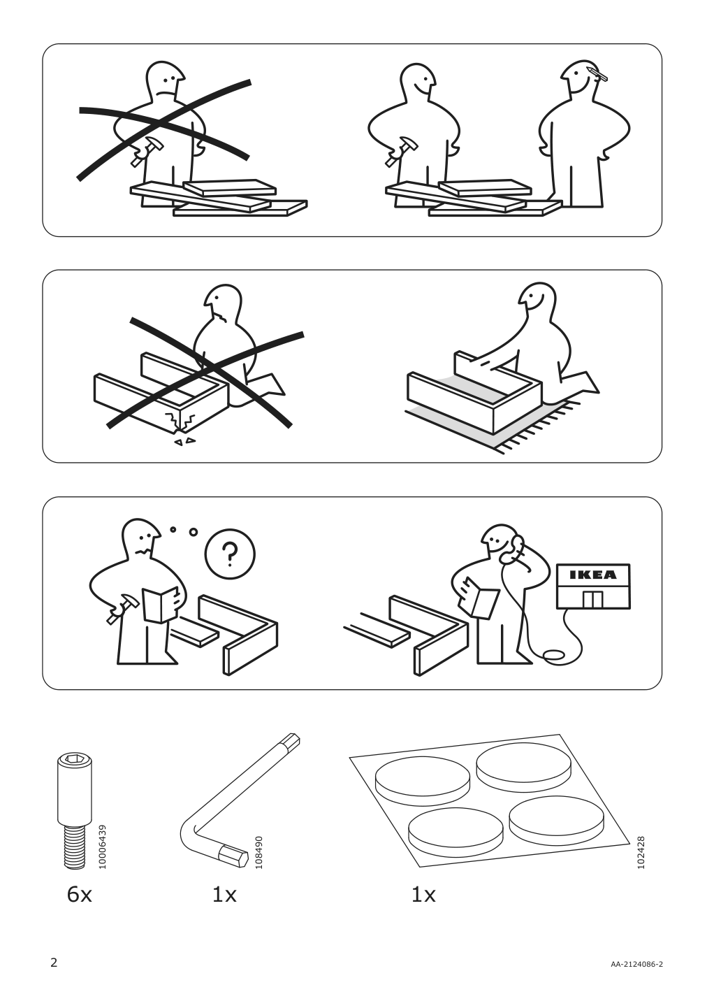 Assembly instructions for IKEA Ulriksberg armchair rattan anthracite | Page 2 - IKEA ULRIKSBERG armchair 904.343.10