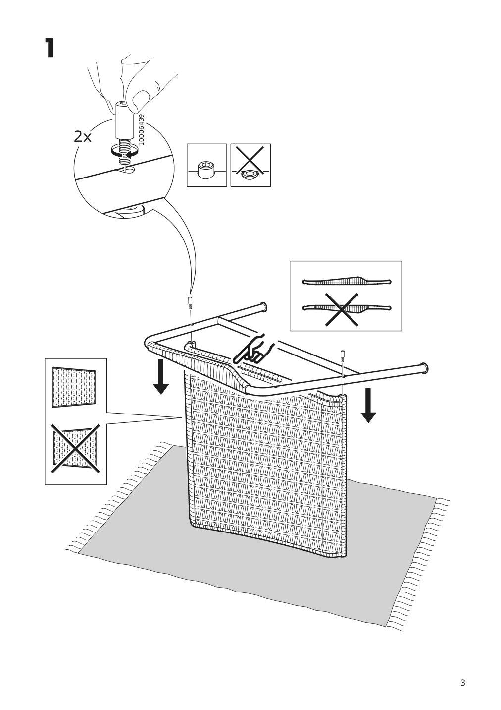 Assembly instructions for IKEA Ulriksberg armchair rattan anthracite | Page 3 - IKEA ULRIKSBERG armchair 904.343.10