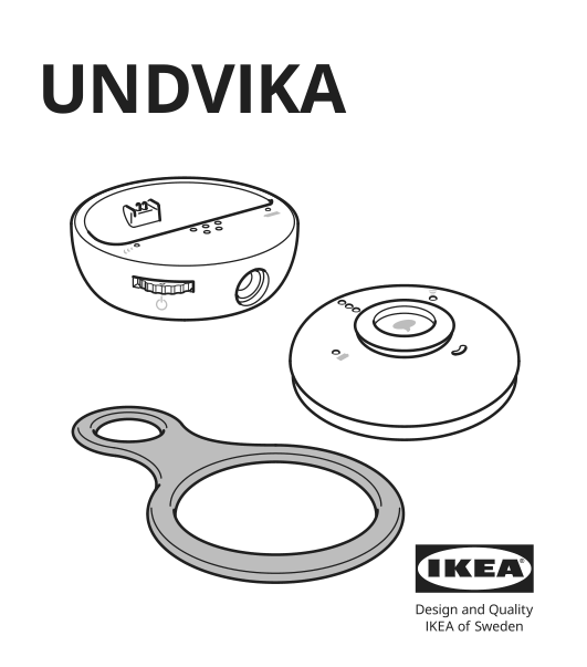 Assembly instructions for IKEA Undvika baby monitor white gray | Page 1 - IKEA UNDVIKA baby monitor 804.667.40