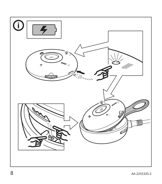 Assembly instructions for IKEA Undvika baby monitor white gray | Page 8 - IKEA UNDVIKA baby monitor 804.667.40