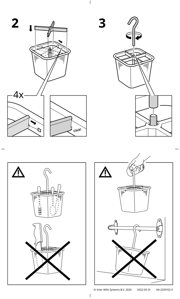 Assembly instructions for IKEA Uppdatera flatware caddy pale green | Page 2 - IKEA UPPDATERA flatware caddy 805.375.25