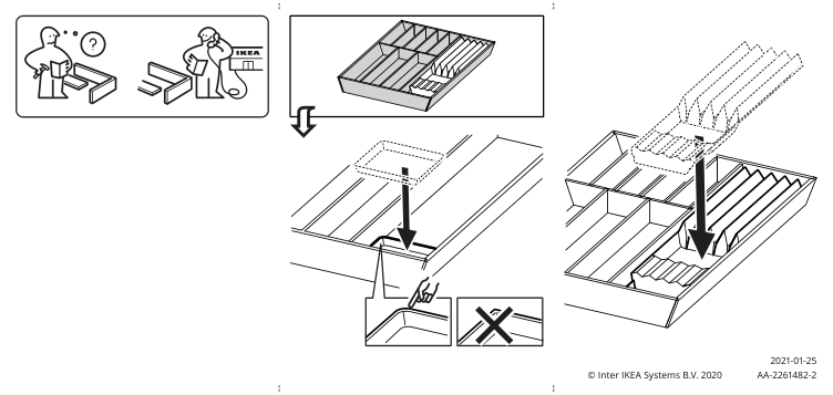 Assembly instructions for IKEA Uppdatera knife rack anthracite | Page 2 - IKEA UPPDATERA ctl tr/trs w kni+spc rck/adj add-on 995.096.50