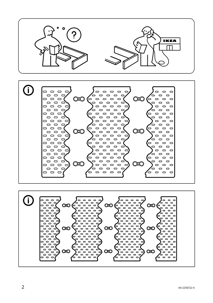 Assembly instructions for IKEA Uppdatera pegboard drawer organizer anthracite | Page 2 - IKEA UPPDATERA pegboard drawer organizer 505.029.85