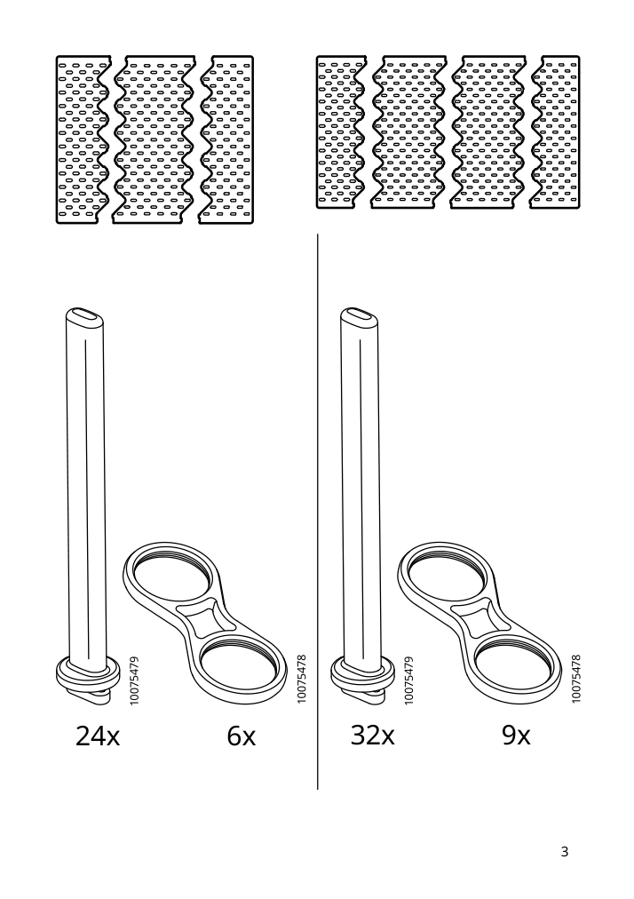 Assembly instructions for IKEA Uppdatera pegboard drawer organizer anthracite | Page 3 - IKEA UPPDATERA pegboard drawer organizer 505.029.85