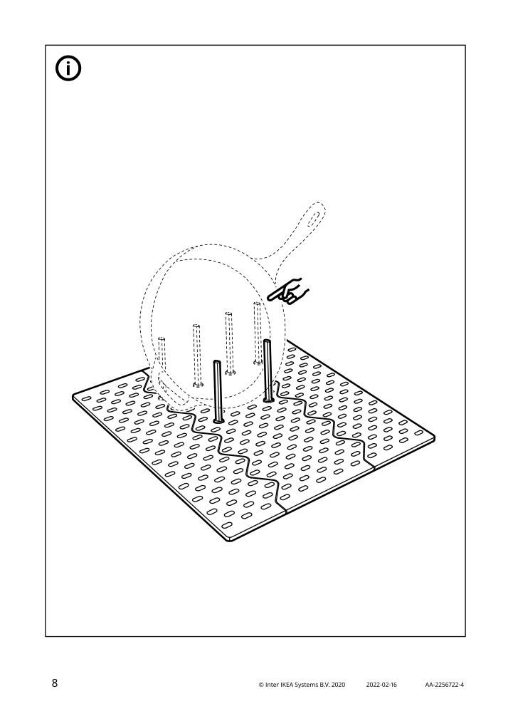 Assembly instructions for IKEA Uppdatera pegboard drawer organizer anthracite | Page 8 - IKEA UPPDATERA pegboard drawer organizer 505.029.85